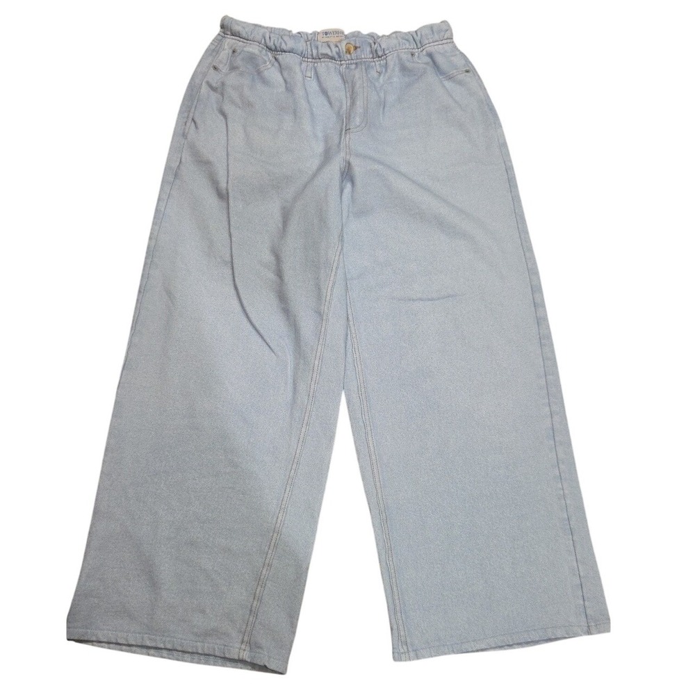 Tower Hill Sweatpant Jeans Stretch Large Cotton Wide Leg‎ Cropped Pull On Norm